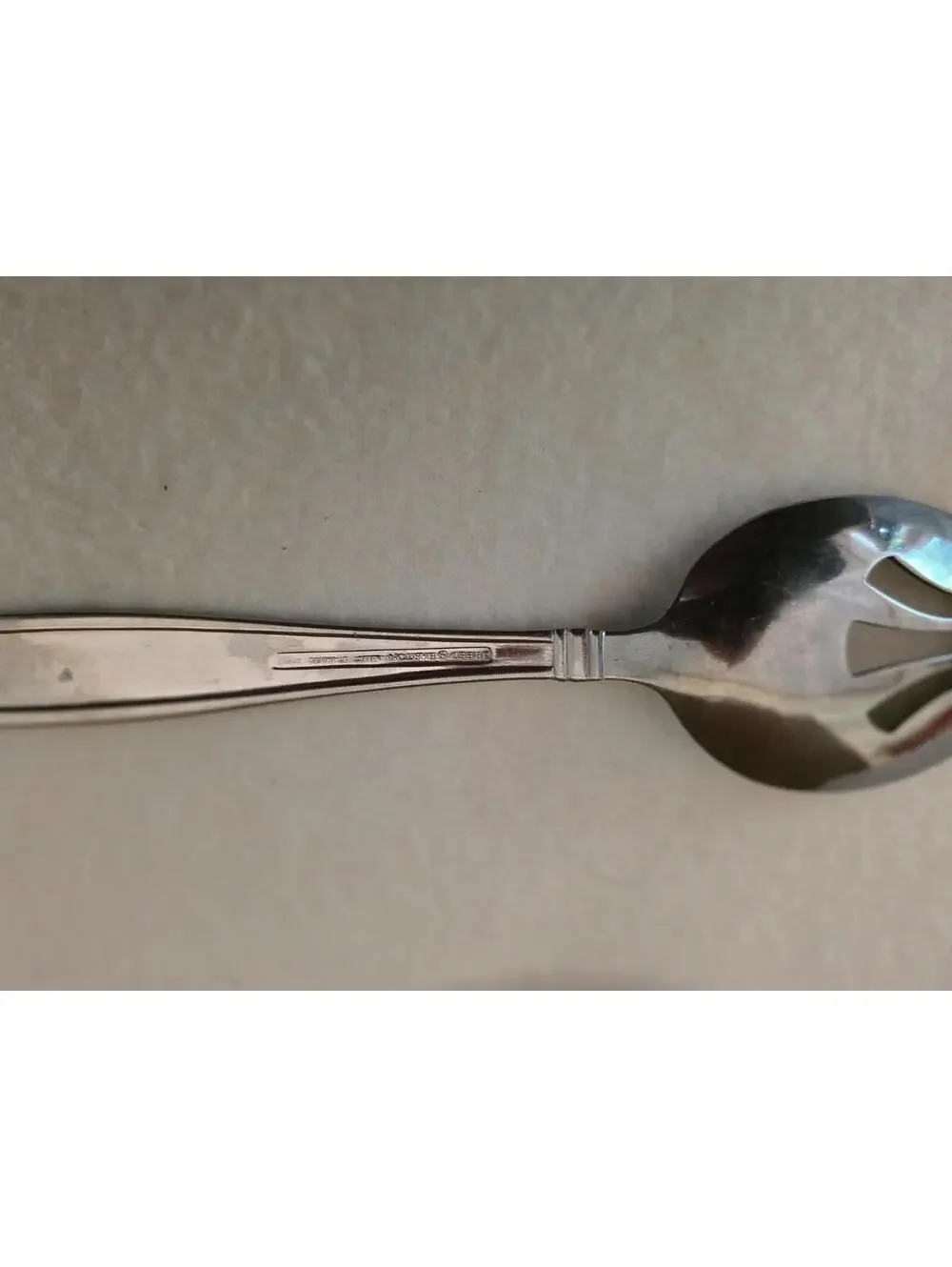 Reed & Barton Celebration Stainless Slotted Serving Spoon Silver Flatware 8 3/8